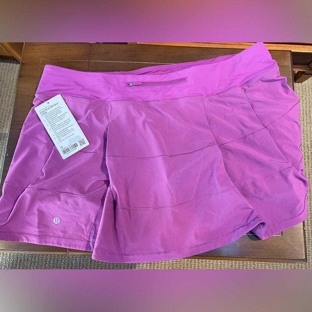 Lululemon Pace Rival Mid-Rise Skirt *Long Vivid Plum